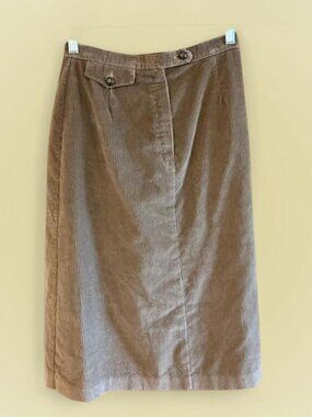 VTG Brown corduroy midi skirt